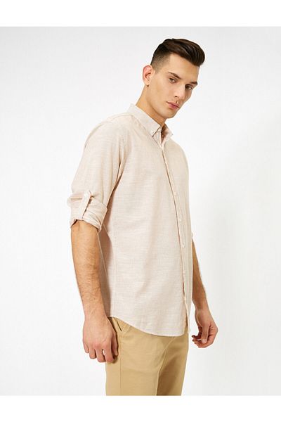 Koton Men's Classic Collar Shirt