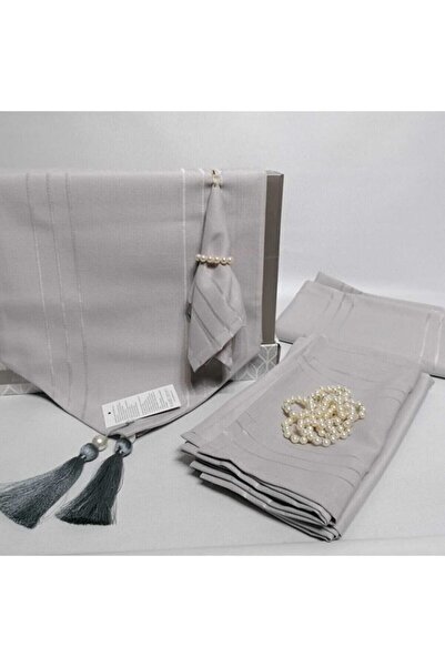 Antik طقم عشاء فاخر من الكتان يتسع لـ 12 شخصًا