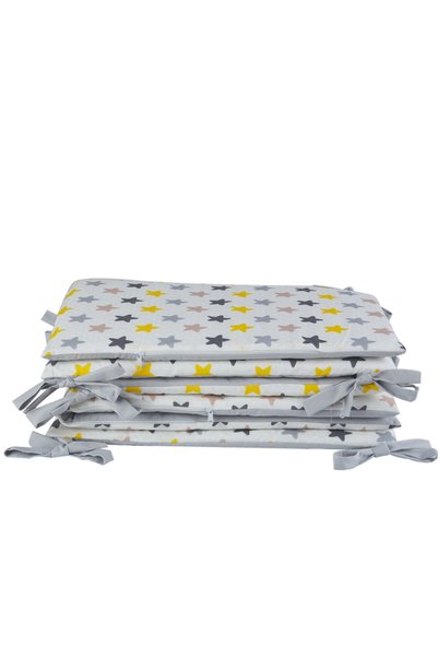 G&G baby 70x140 Side Protection Barrier for Cribs with Zipper 4-Piece Star Pattern