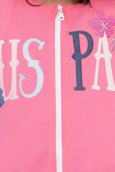 U.S. Polo Assn. U.s. Polo Assn Kız Çocuk Fermuarlı Şeker Pembe Tulum