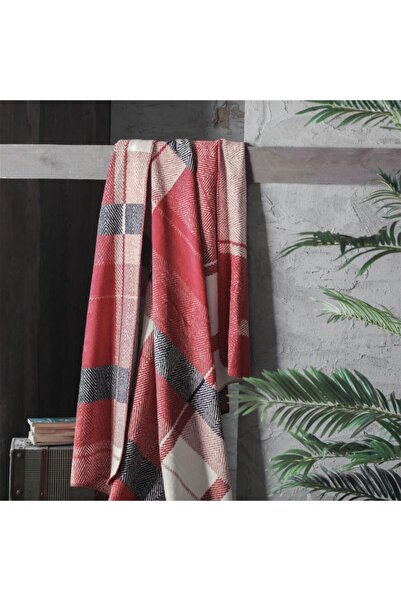 Sarev Lenzburg Battaniye Çift Kişilik Kırmızı