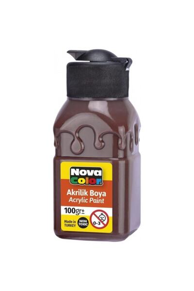 Nova Color Akrilik Boya Şişe 100 Cc Kahve Nc-2016