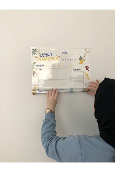Tutunabilir Kağıt Planificator zilnic Tablă de scris Planificator inteligent de tablă de hârtie + stilou 47x70 Cm