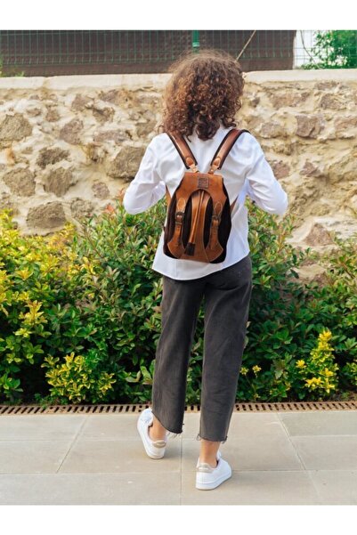 volk Pufidik Model Genuine Leather Women's Backpack - V-b-cn-003