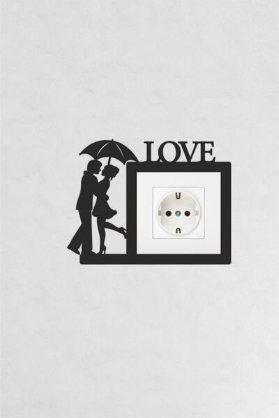 Diji Wood Love Priz Çerçevesi Tekli