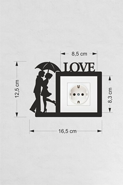 Diji Wood Love Priz Çerçevesi Tekli