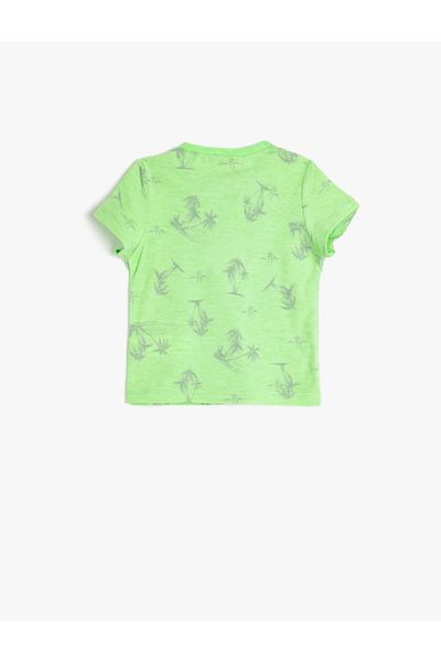 Koton Crew Neck Letter Printed Short Sleeve T-Shirt