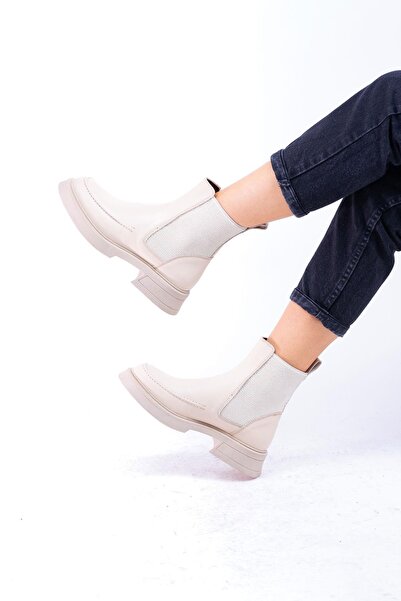 ALBİNİ Hakiki Deri Kadın Lastikli Günlük Bot 1008721k