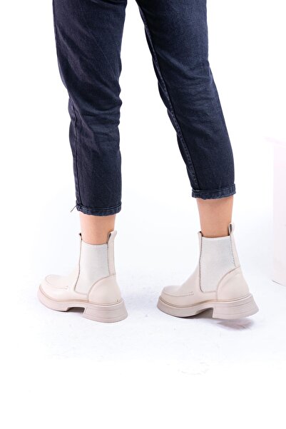 ALBİNİ Hakiki Deri Kadın Lastikli Günlük Bot 1008721k