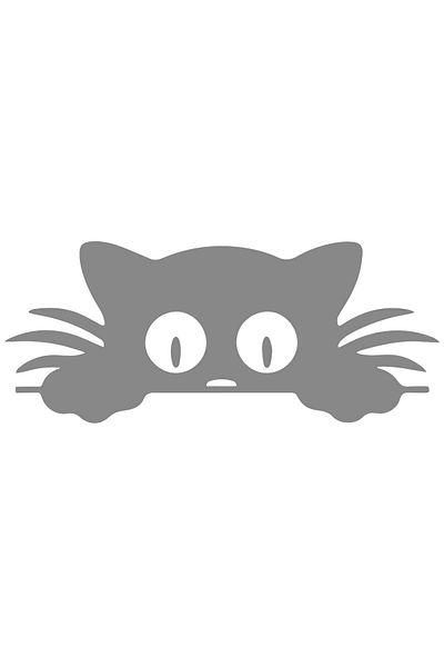 Dijitonline Cat Looking Through Luggage Auto Sticker Car Glass Sticker 20x8 Cm