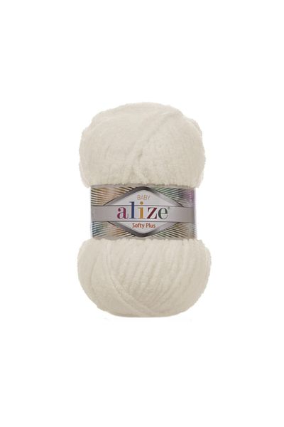 Alize Softy Plus Πλεκτό Σχοινί - 62 Ανοιχτή Κρέμα - 100 Γρ. 120 χλμ. Ιππο