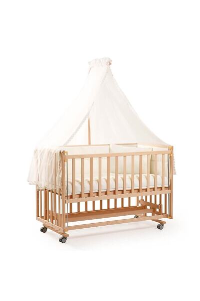Duux Dada Anne Yanı Beşik 70x130 Cm Naturel Ve Uyku Seti
