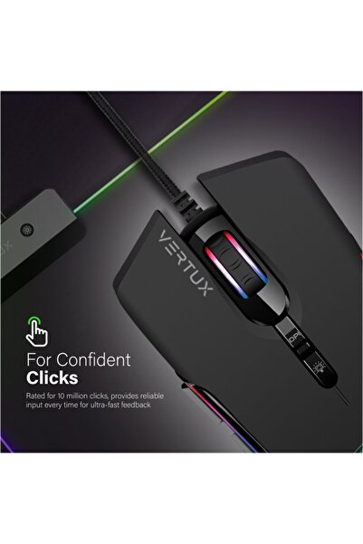 Genel Markalar Oyuncu Mouse Gamecharged™ Hafif Oyun Özel Led Işıklı 10.000 Dpı - Assaulter