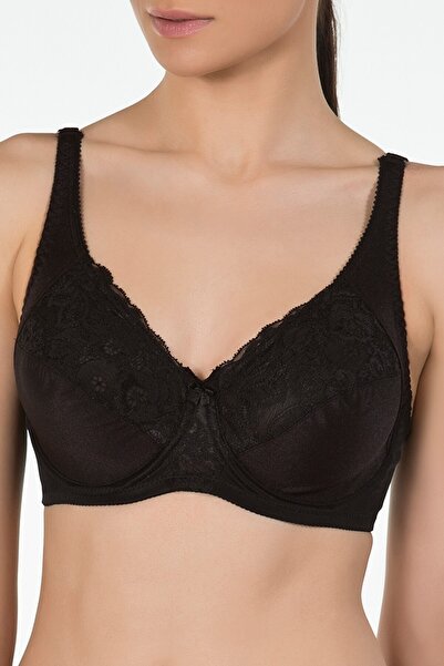 Kom Жіночий чорний мереживний бюстгальтер
