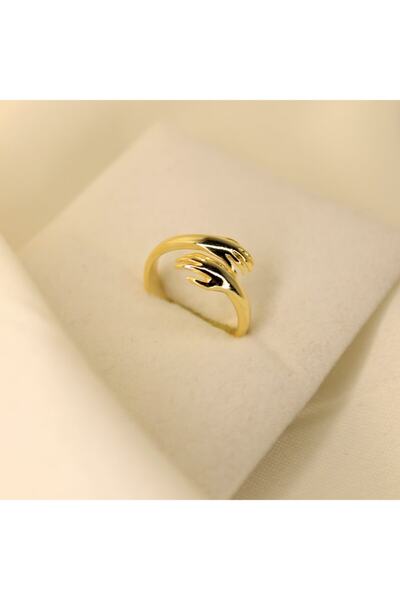 Wes MOON Altın Kaplama Ayarlanabilir Sarılan El Yüzük