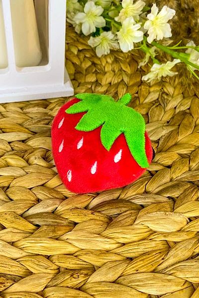 SUBU TASARIM Large Plush Fruit Figured Rubber Buckle Red Sbt299