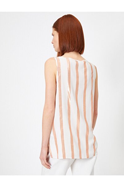 Koton Shiny Striped Tank Top