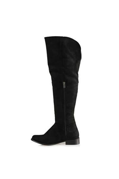 37Numara Büyük Numara Kadın Çizme Siyah Dizüstü 41-42-43-44