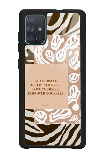 Spoyi Samsung A71 Emoji Zebra Tasarımlı Glossy Telefon Kılıfı