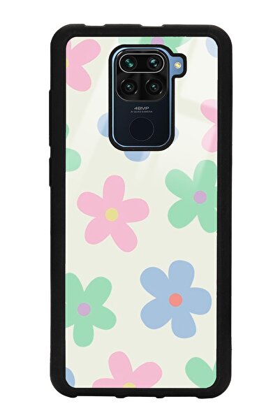 Spoyi Xiaomi Redmi Note 9 Nude Çiçek Tasarımlı Glossy Telefon Kılıfı