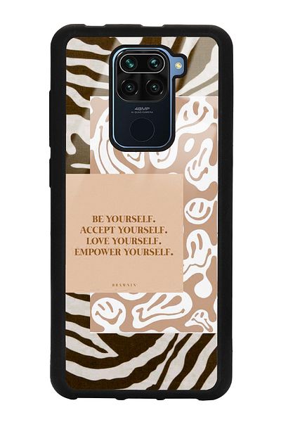 Spoyi حافظة هاتف لامعة بتصميم حمار وحشي لهاتف Xiaomi Redmi Note 9 Emoji