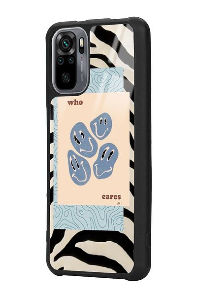 Spoyi حافظة هاتف لامعة بتصميم زيبرا إيموجي لهاتف Xiaomi Redmi Note 10 - 10s