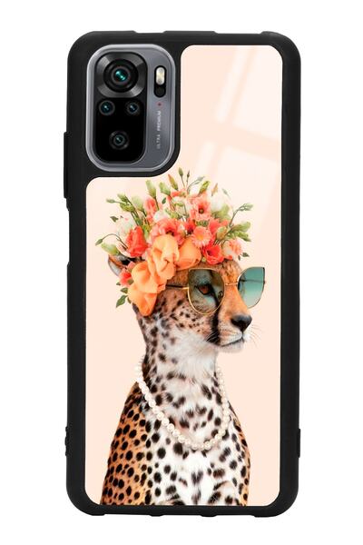 Spoyi Xiaomi Redmi Note 10 - 10S Influencer Glossy Phone Case with Leopard Ca...