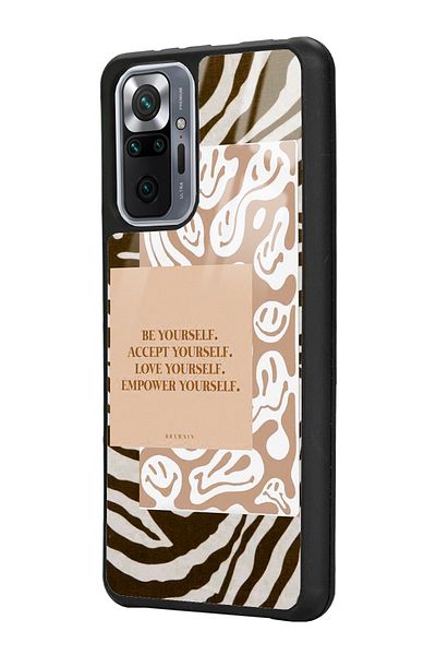 Spoyi حافظة هاتف Xiaomi Redmi Note 10 Pro - Max Emoji Zebra Design لامعة