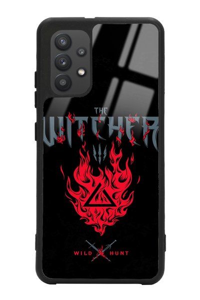 Spoyi حافظة هاتف سامسونج A32 Witcher 3 لامعة بتصميم ناري