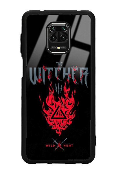 Spoyi Xiaomi Redmi Note 9 Pro Witcher 3 Fire Tasarımlı Glossy Telefon Kılıfı