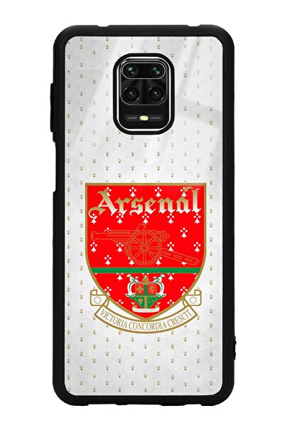 Spoyi Xiaomi Redmi Note 9 Pro Uyumlu Retro Arsenal Tasarımlı Glossy Telefon Kılıfı