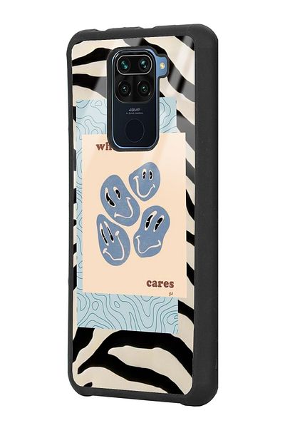 Spoyi حافظة هاتف لامعة بتصميم زيبرا إيموجي لهاتف Xiaomi Redmi Note 9