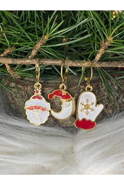 Bel tempo Fashion New Year Concept Earrings - Santa Claus, Moondede, Gloves -...