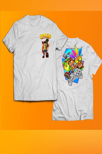 remonz Μπλουζάκι Crash Bandicoot με στάμπα 100% βαμβακερό μπλουζάκι μεγάλου μεγέθους