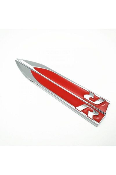 Universal R Mudguard Logo - Red and Chrome Coat of Arms