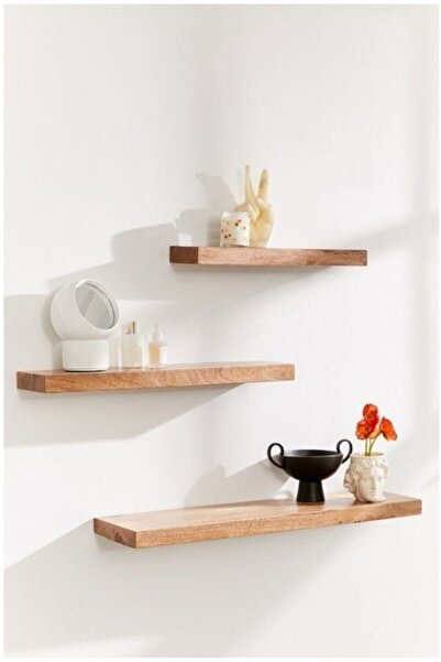 Genel Markalar Gürzüwed 3lü Uçan Raf Duvar Rafı Kütüphane Rafı Kitaplık Rafı