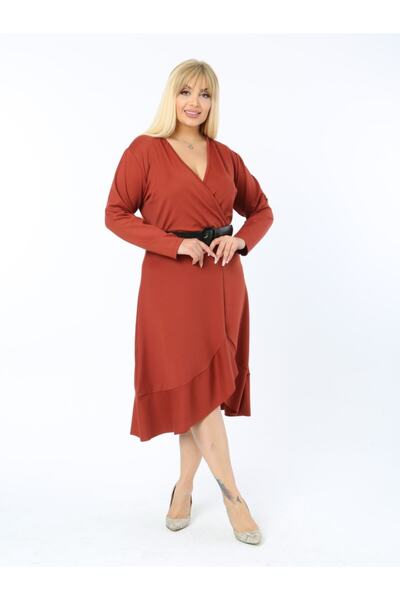 LİKRA Γυναικείο φόρεμα με διπλό στήθος με διπλό στήθος, ελαστικό κρεπ φόρεμα