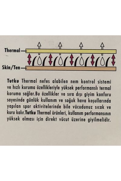 tutku iç giyim Мъжка термо блуза с дълъг ръкав Passion