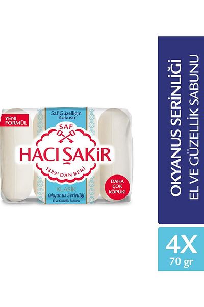 Hacı Şakir Classic Ocean Cool Beauty Soap 4X70 Gr