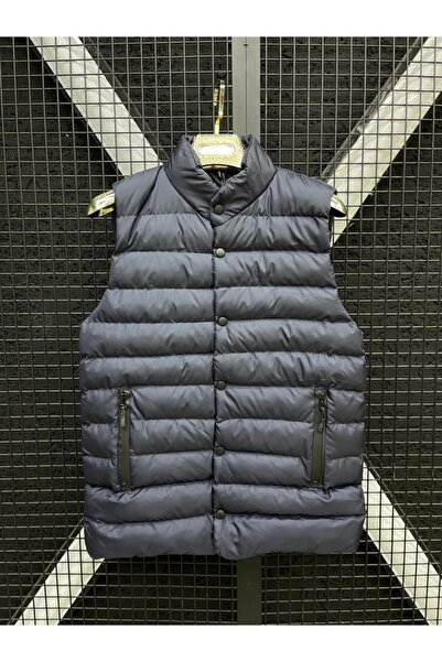 Moday Erkek Soft Casual Lacivert Spor Dolum Yatay Dikiş Patlı  Şişme Yelek