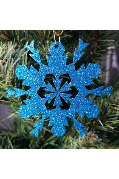 LEYLASER Ornament Eva cu fulg de zăpadă albastru și cadou 8x8cm 12 litri