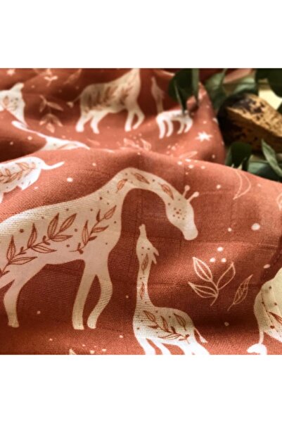 MundoLindo Pure Love Organik Çift Kat Kareli Çok Amaçlı Müslin Örtü