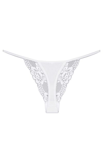 Zena White Lace Thong Women's Panties