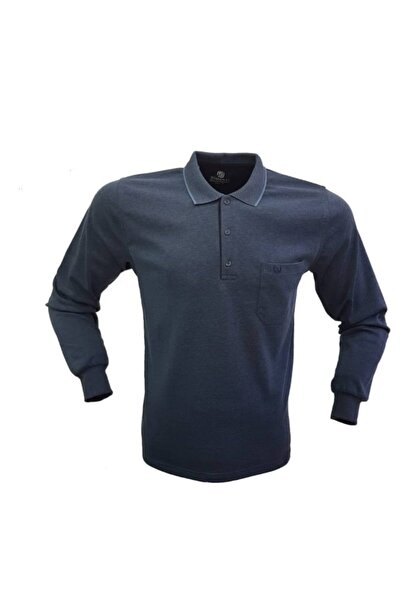 SİMENTİ Polo Yaka Uzun Kol Cepli Rahat Kalıp Özel Üretim Sweatshirt