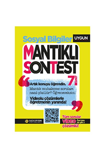 Sadık Uygun Yayınları 7. Sınıf Sosyal Bilgiler Mantıklı Son Test Video Çözüml...