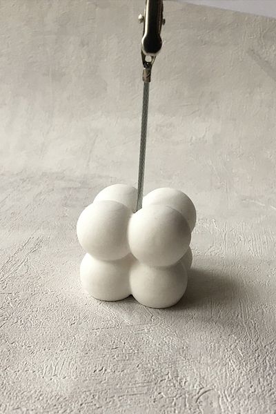 sin istanbul Mini Bubble Concrete Note Holder White, Note Holder