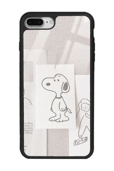 Spoyi Iphone 7 Plus - 8 Plus Snoppy Tasarımlı Glossy Telefon Kılıfı