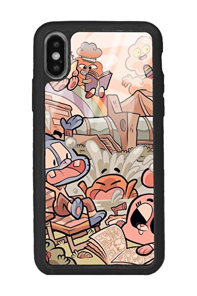 Spoyi Iphone X - Xs  Uyumlu  Gumball Tasarımlı Glossy Telefon Kılıfı