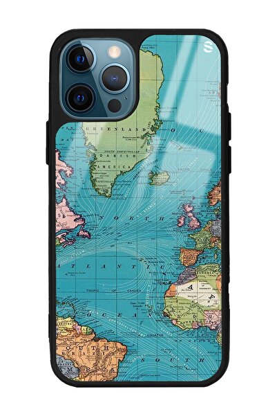 Spoyi Iphone 11 Pro Atlantic Map Tasarımlı Glossy Telefon Kılıfı