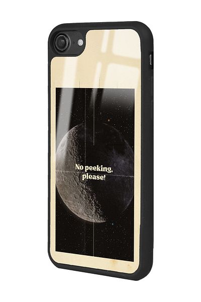 Spoyi حافظة هاتف لامعة بتصميم Peeking لهاتف Iphone 7 - 8 - Se